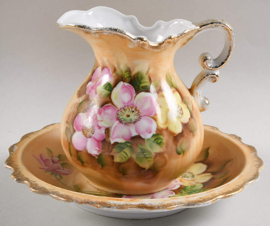 C2100 32 Oz Pitcher & Bowl Set by Lefton-1