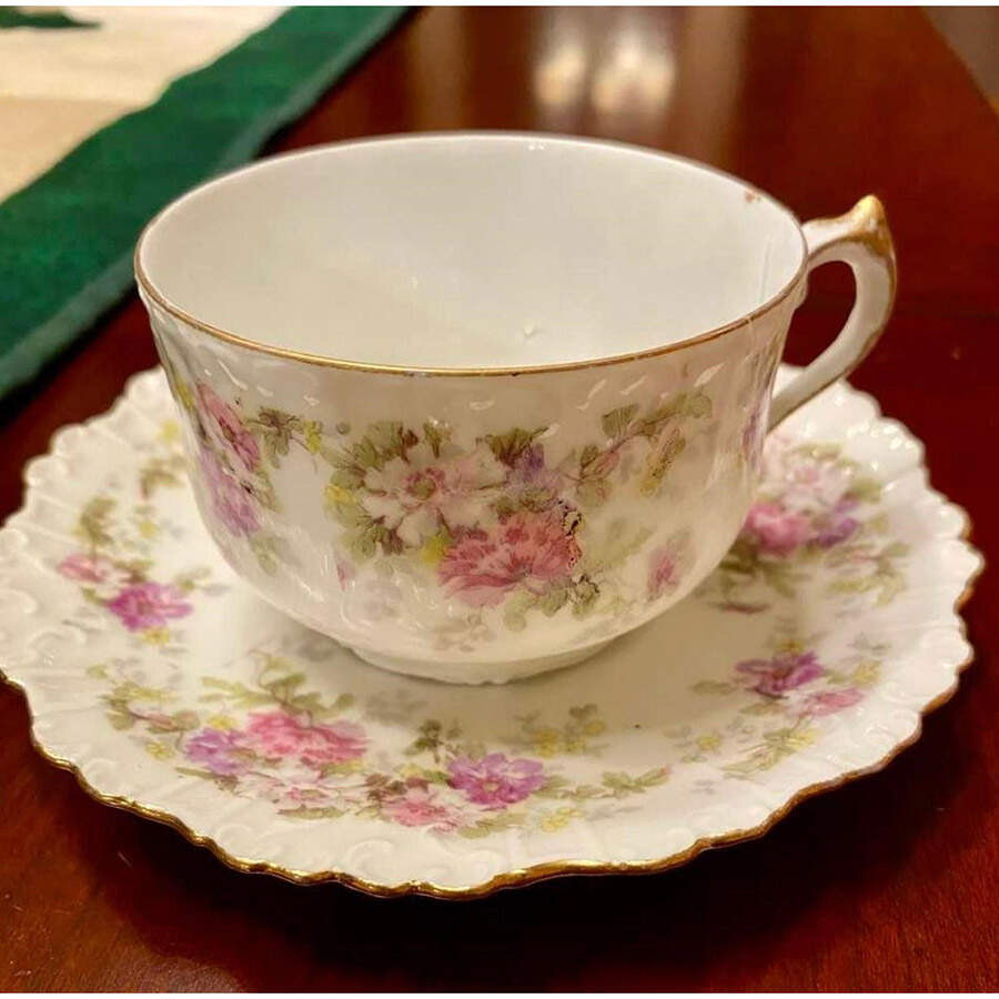 LSS342 Flat Cup & Saucer Set by Lazarus Straus & Sons-1