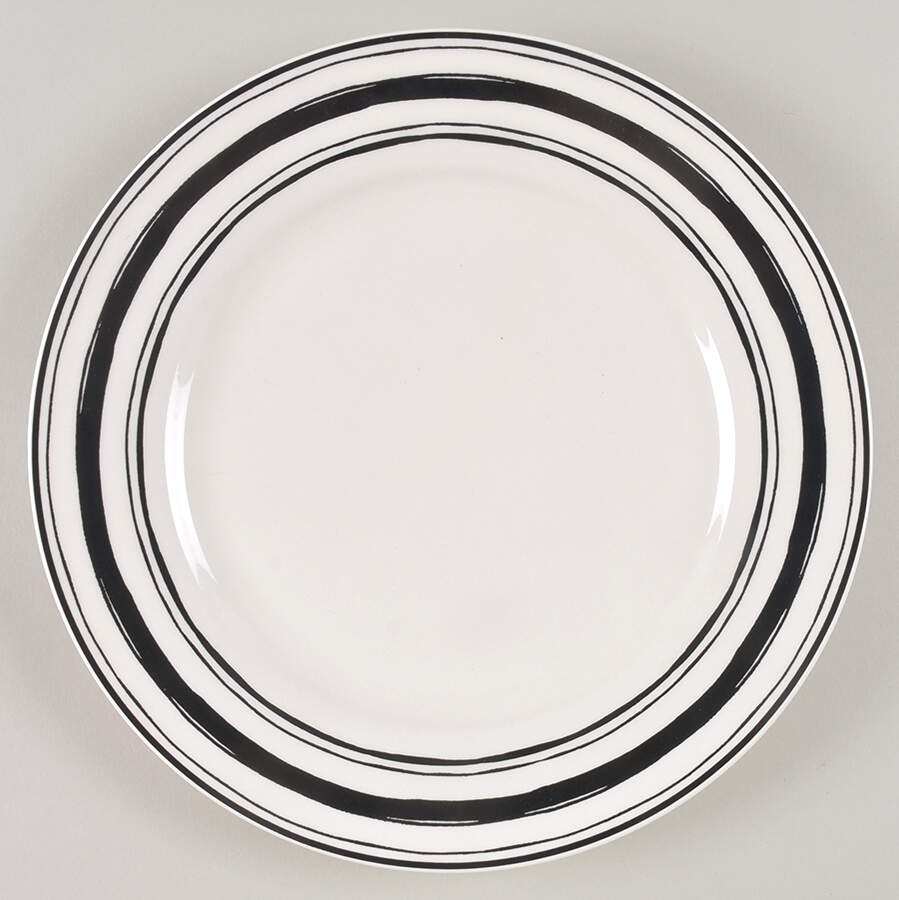 Illustrated Stripes Black Dinner Plate by Lenox-1