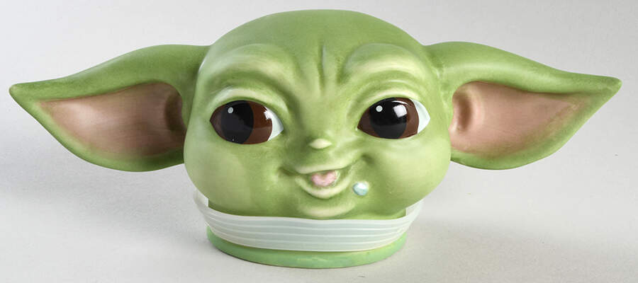 Star Wars Grogu Lid for Figural Cookie Jar by Lenox-1