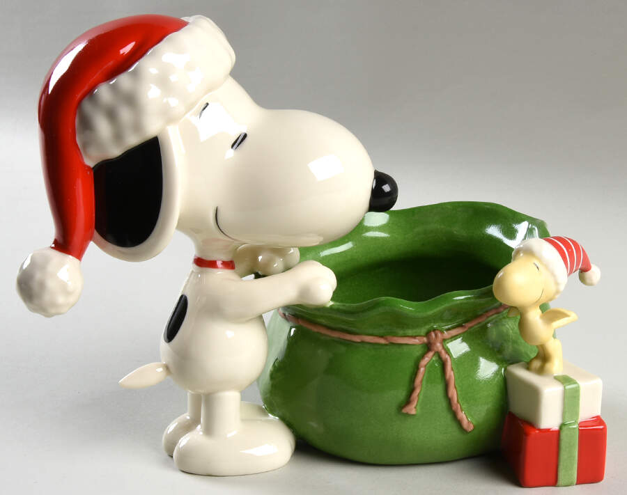 Snoopy Christmas Figural Candy Bowl by Lenox-1