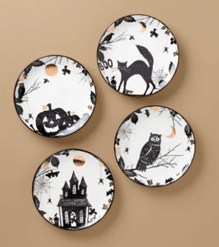 Haunted Halloween Salad/Dessert Plate by Lenox-1