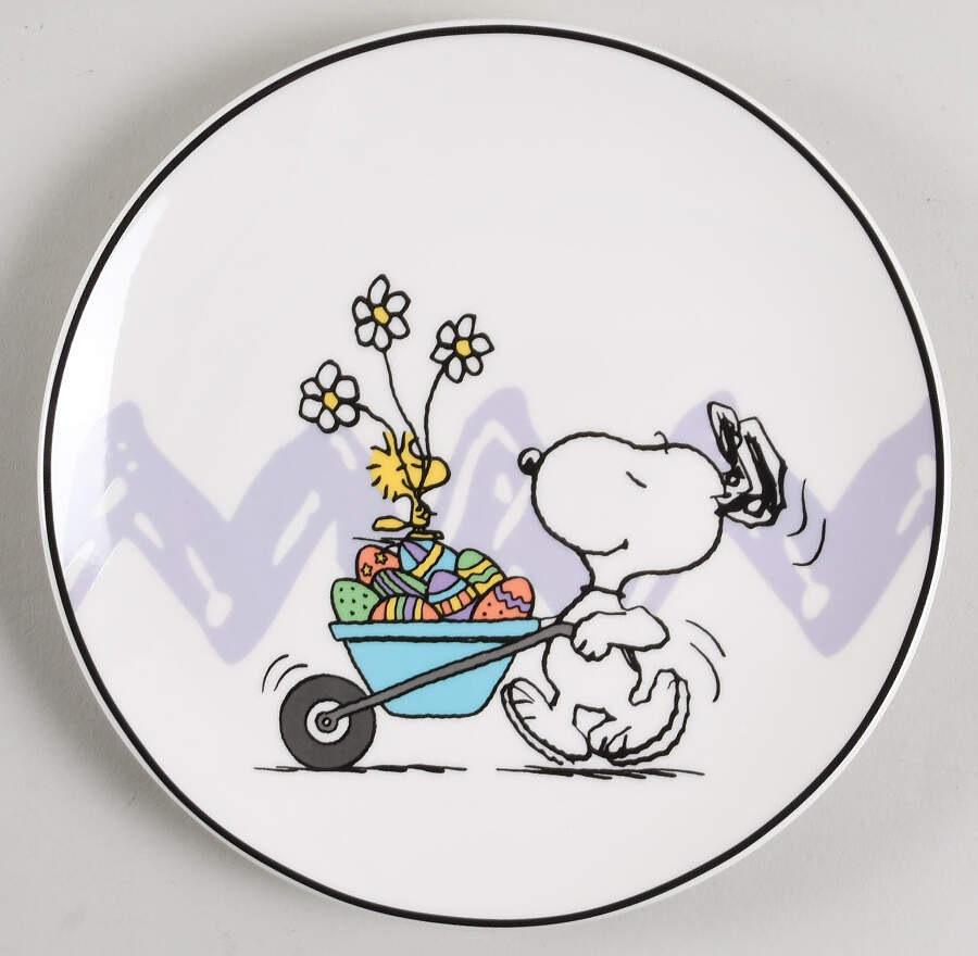 Snoopy Easter Salad/Dessert Plate by Lenox-1