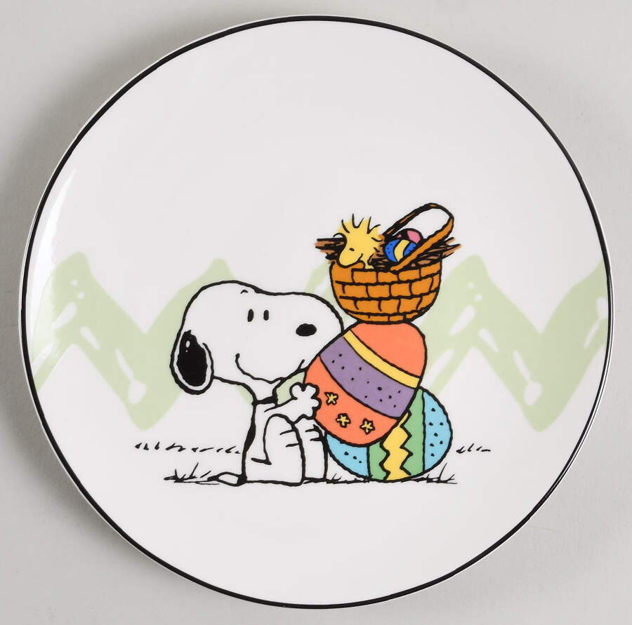 Snoopy Easter Salad/Dessert Plate by Lenox-1