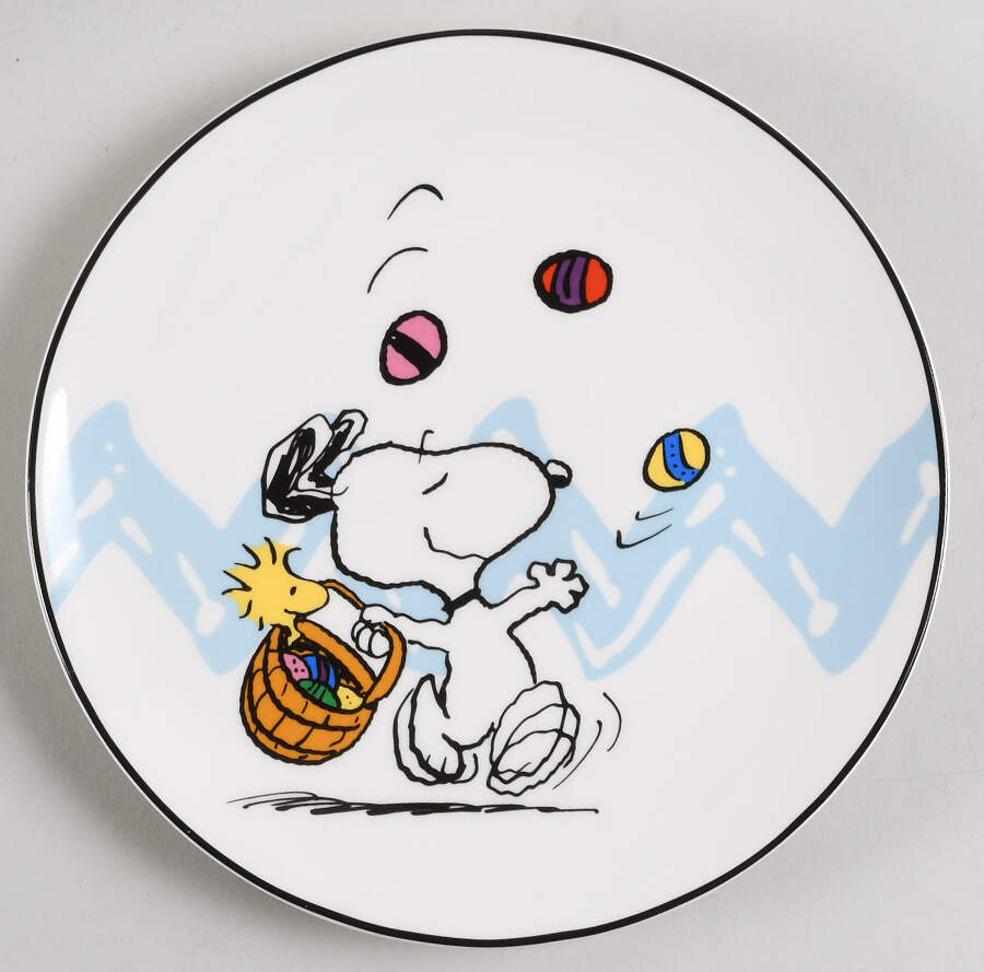 Snoopy Easter Salad/Dessert Plate by Lenox-1