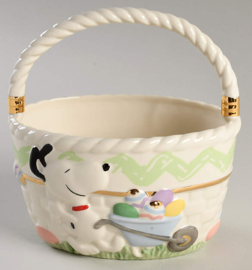 Snoopy Easter 6" Handled Basket by Lenox-1