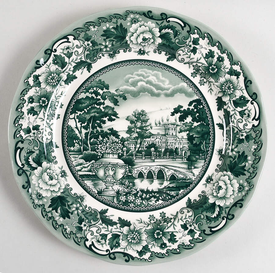 Belmont Green Dinner Plate by Legend (Britsh Heritage)-1
