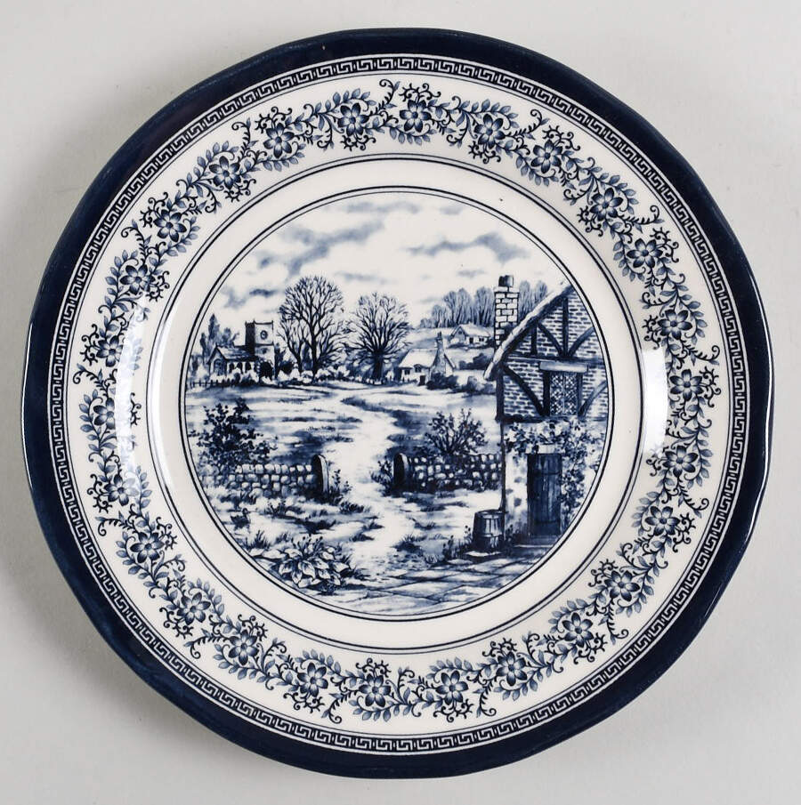 Halcyon Blue Salad Plate by Legend (Britsh Heritage)-1