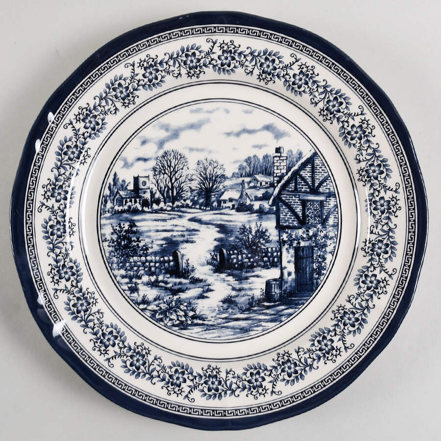 Halcyon Blue Dinner Plate by Legend (Britsh Heritage)-1