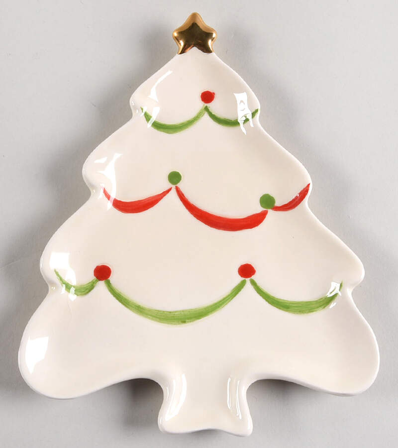 Santa's Holiday Journey Cookie Jar Set Santas Holiday Journey Snack Plate by Lenox-1