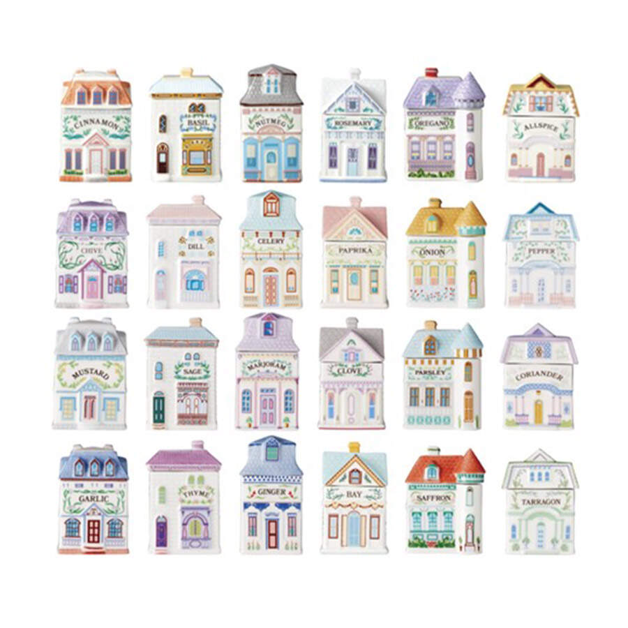Lenox Village (2nd Edition) (Box Set of 24) Spice Jars by Lenox-1
