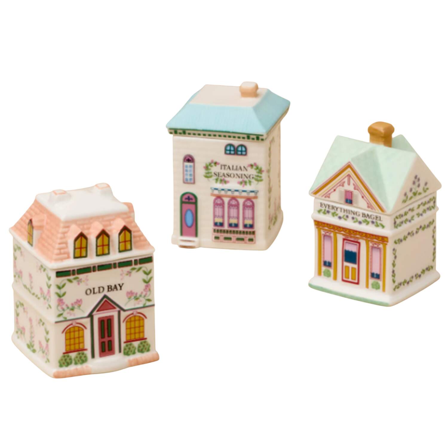 Lenox Village (2nd Edition) Spice Jars (Box Set of 3: Everything Bagel, Italian Seasoning, Old Bay) by Lenox-1