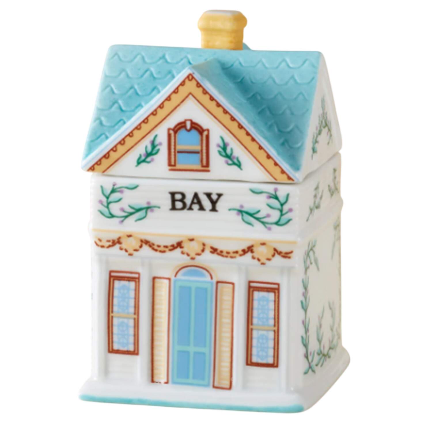 Lenox Village (2nd Edition) Bay Leaf/Leaves Spice Jar & Lid by Lenox-1