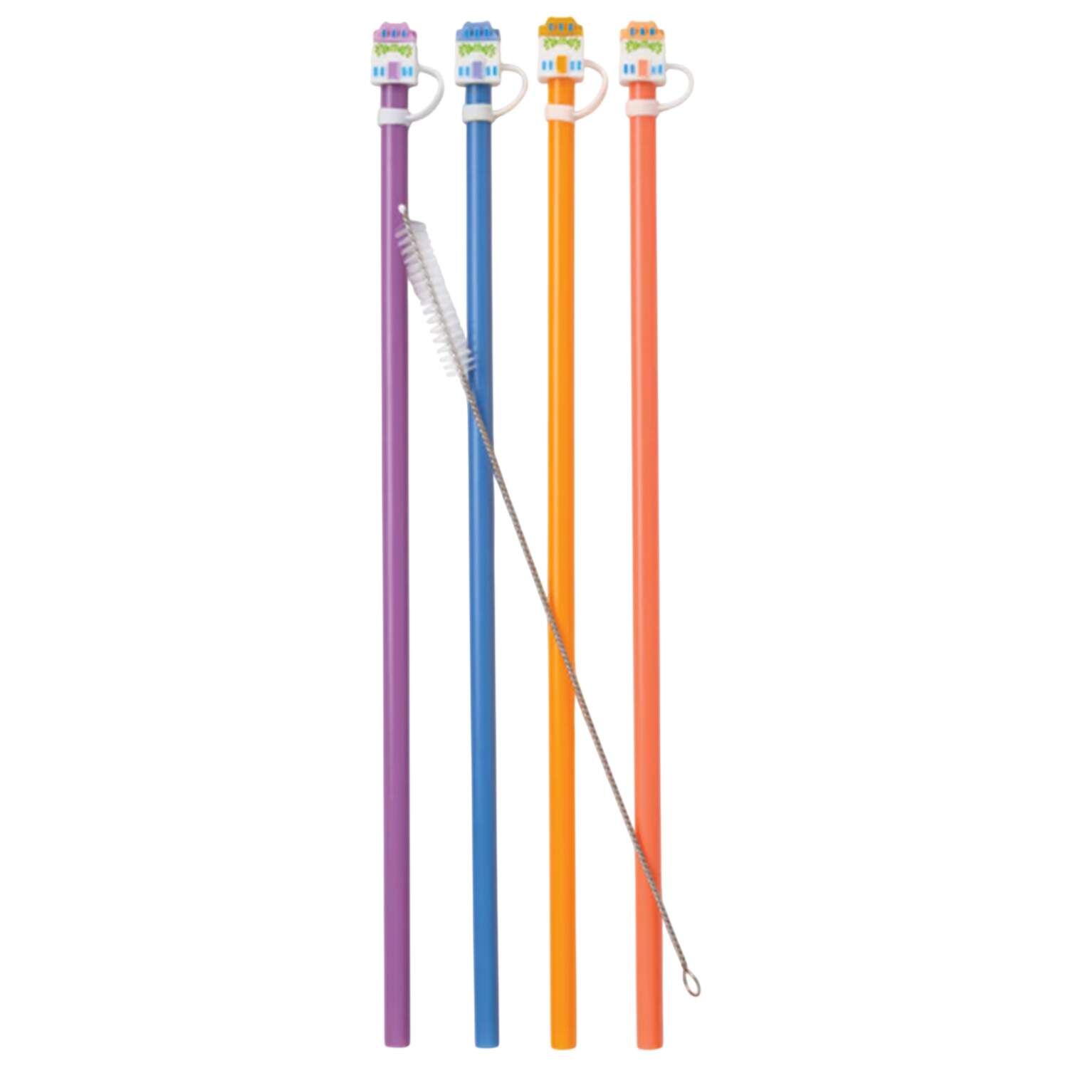 Lenox Village (2nd Edition) Straws with House Caps - Set of 4 by Lenox-1