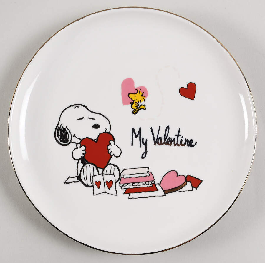 Snoopy Valentine's Day Accent Salad Plate by Lenox-1