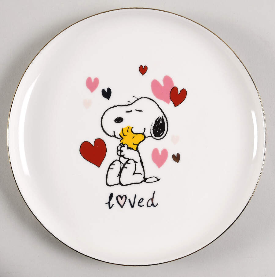 Snoopy Valentine's Day Accent Salad Plate by Lenox-1