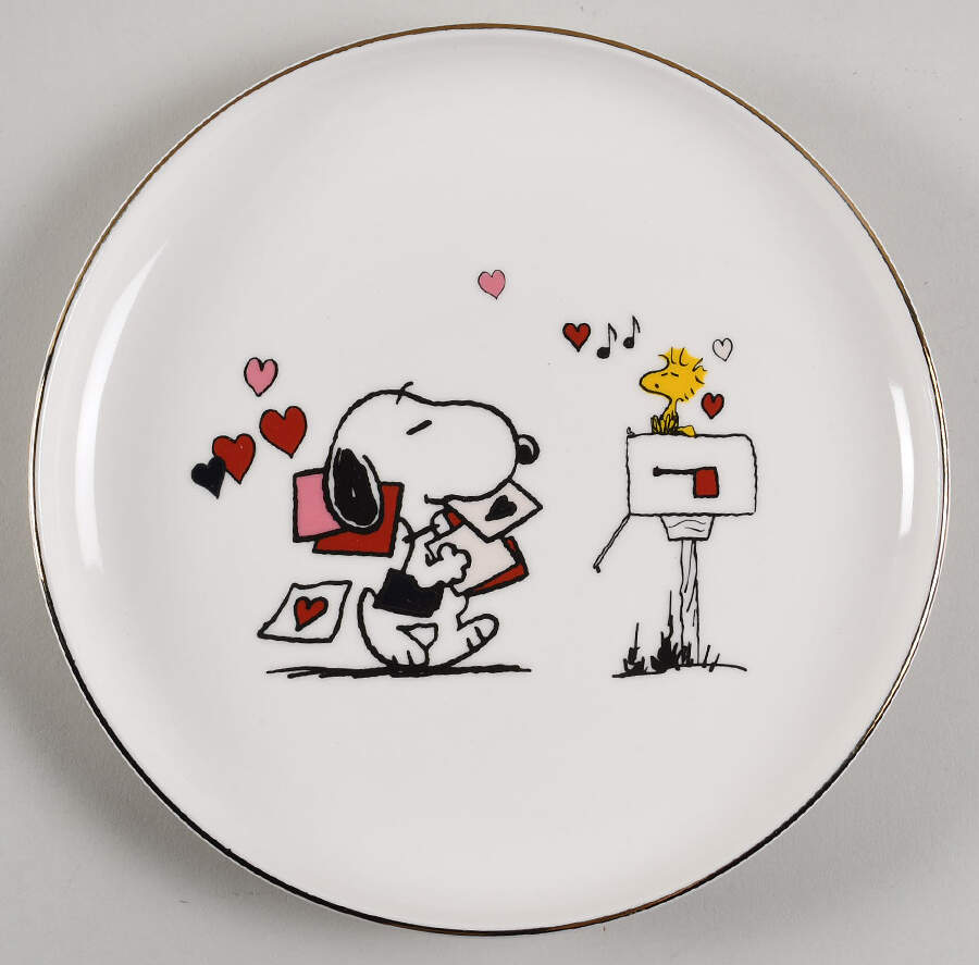 Snoopy Valentine's Day Accent Salad Plate by Lenox-1