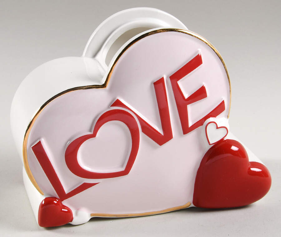 Snoopy Valentine's Day Figural Candy Jar No Lid by Lenox-1