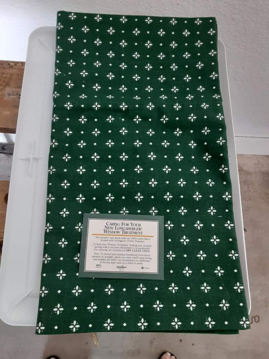 Table Linens & Accessories 75" x 18" Valance Curtain by Longaberger-1
