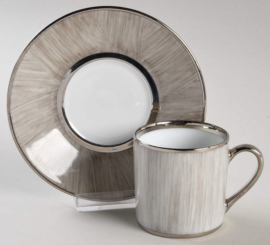 LPD12 Flat Demitasse Cup & Saucer Set by Legle Porc d'Art-1