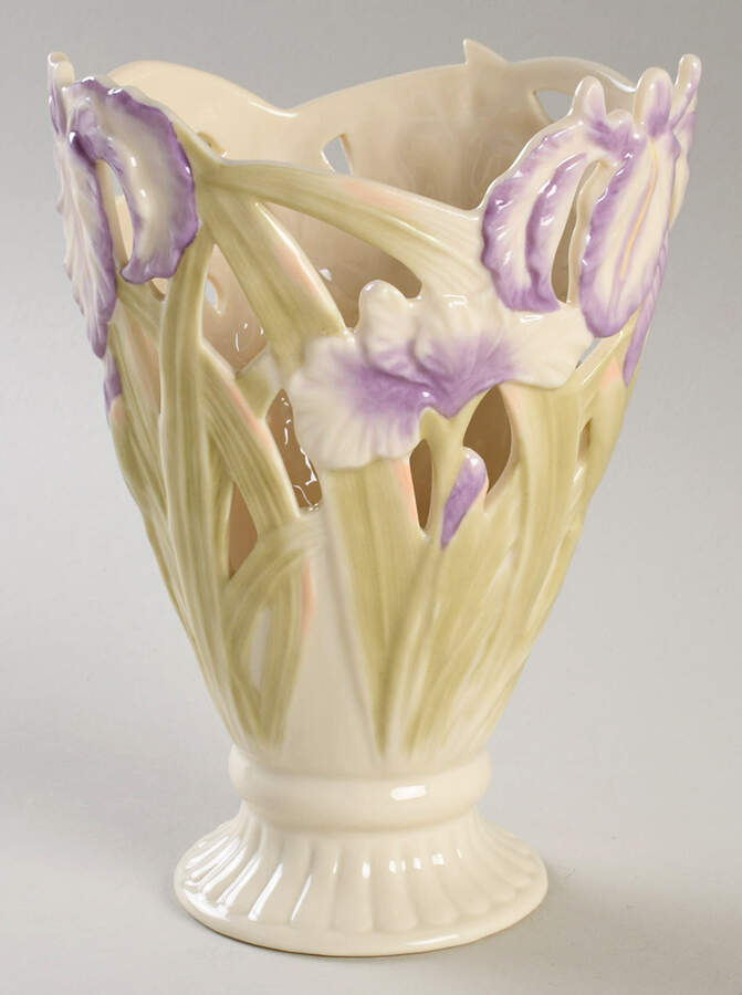 Pierced Iris Vase 9" Vase W/No Glass Insert by Lenox-1