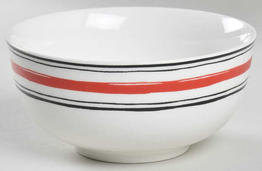 Illustrated Stripes-Red Soup/Cereal Bowl by Lenox-1
