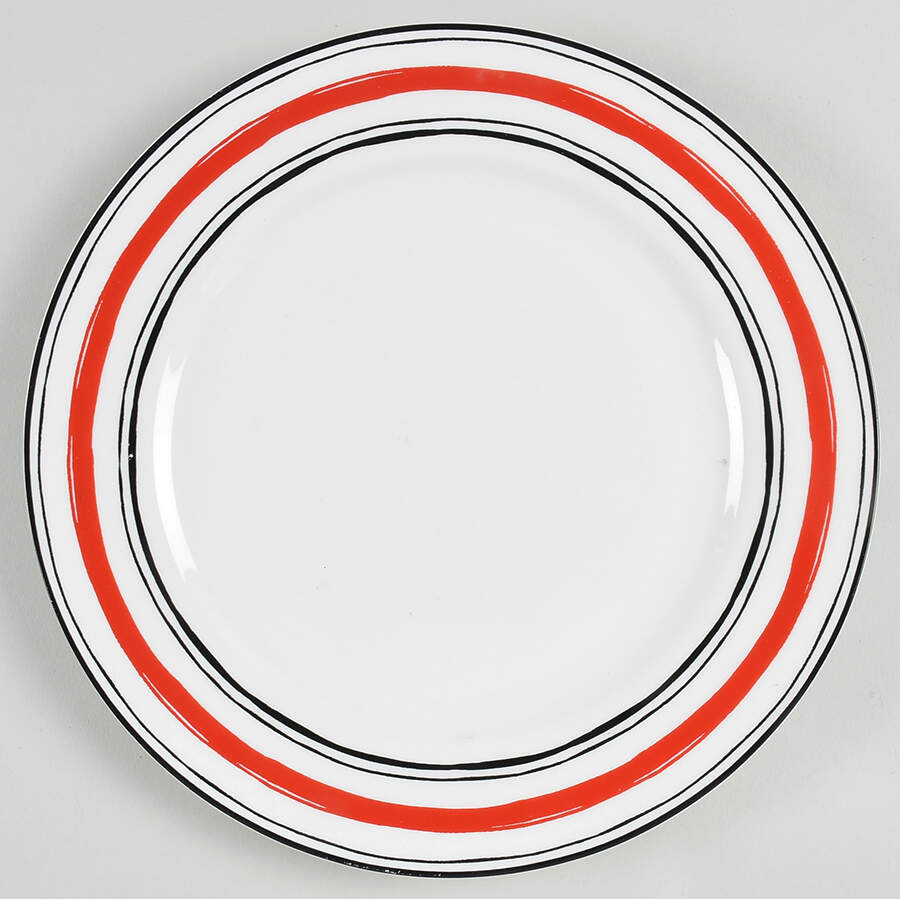 Illustrated Stripes-Red Dinner Plate by Lenox-1
