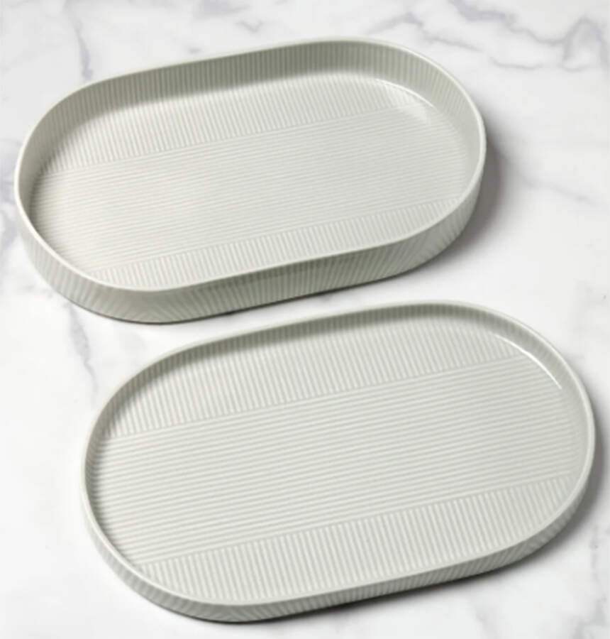 Modulus 14" Oval Serving Platter by Lenox-1