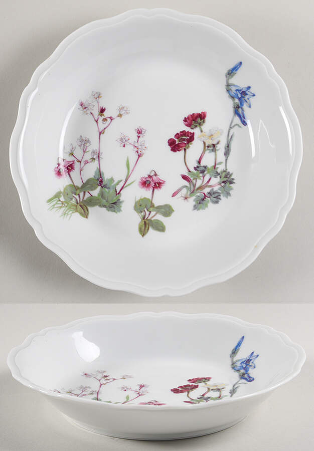 Wild Flower Coupe Soup Bowl by Louis Lourioux-1