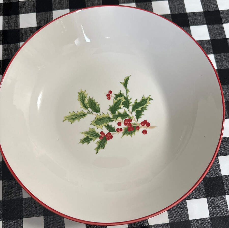 Holly Scroll Soup/Cereal Bowl by Lenox-1
