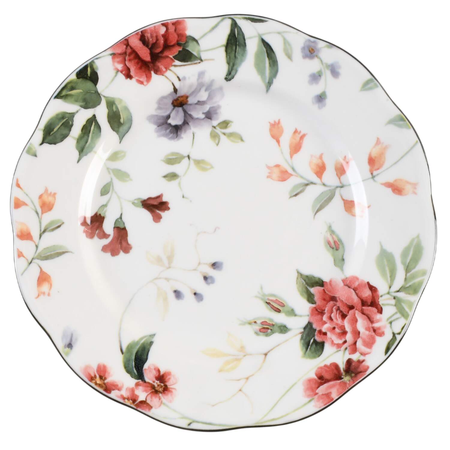 Priscilla Black Trim Salad Plate by Legend (Britsh Heritage)-1