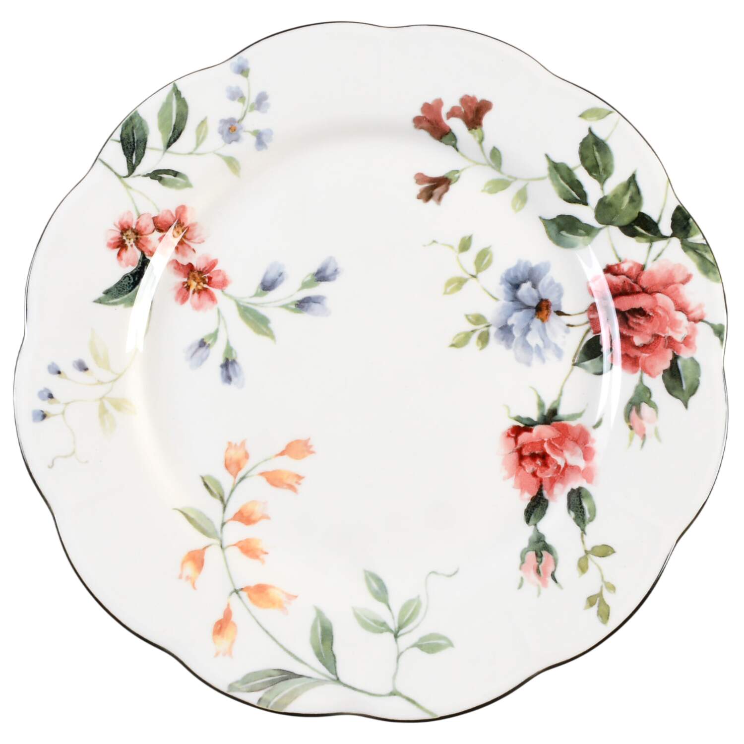 Priscilla Black Trim Dinner Plate by Legend (Britsh Heritage)-1