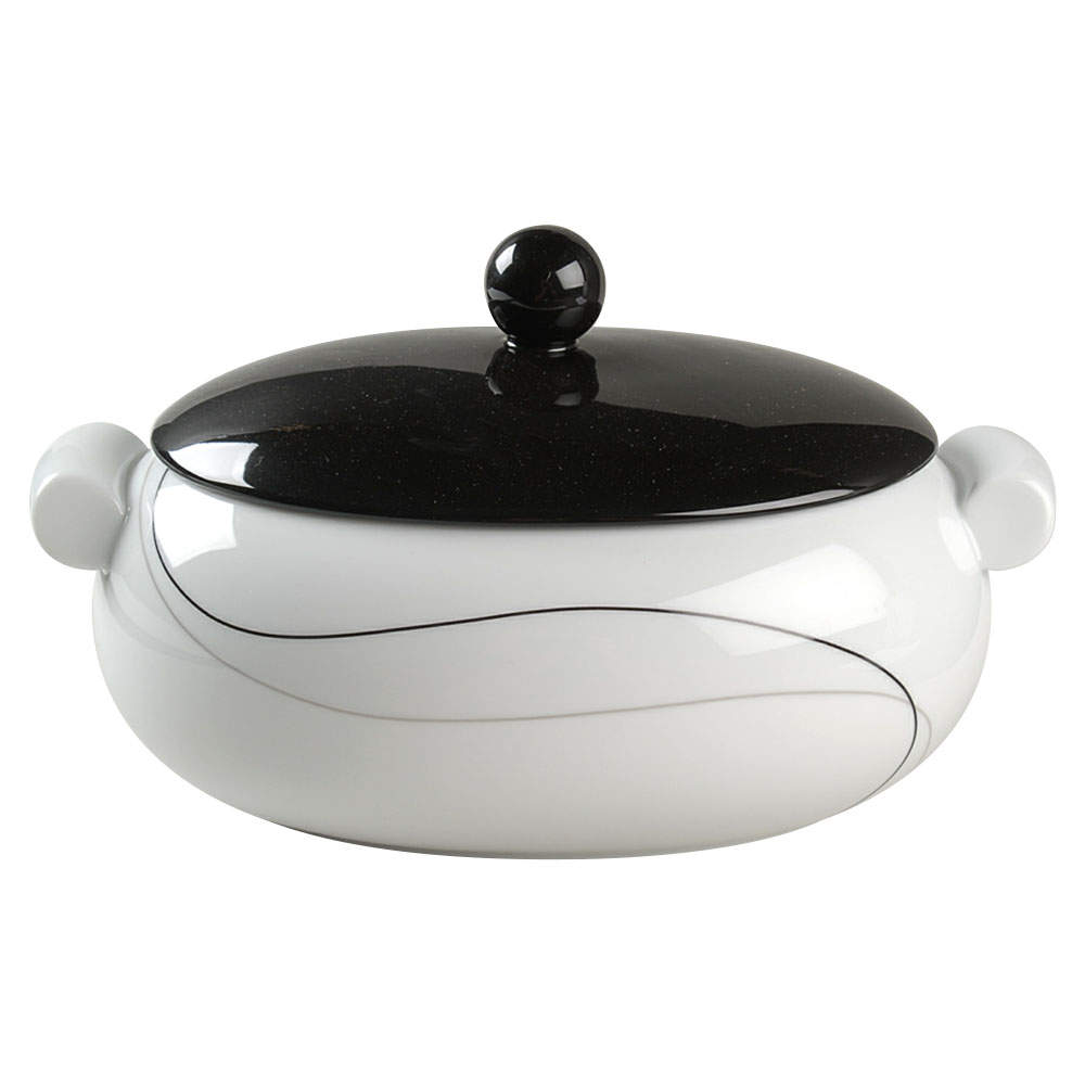 Threads 1.75 Quart Oval Covered Casserole by Mikasa-1