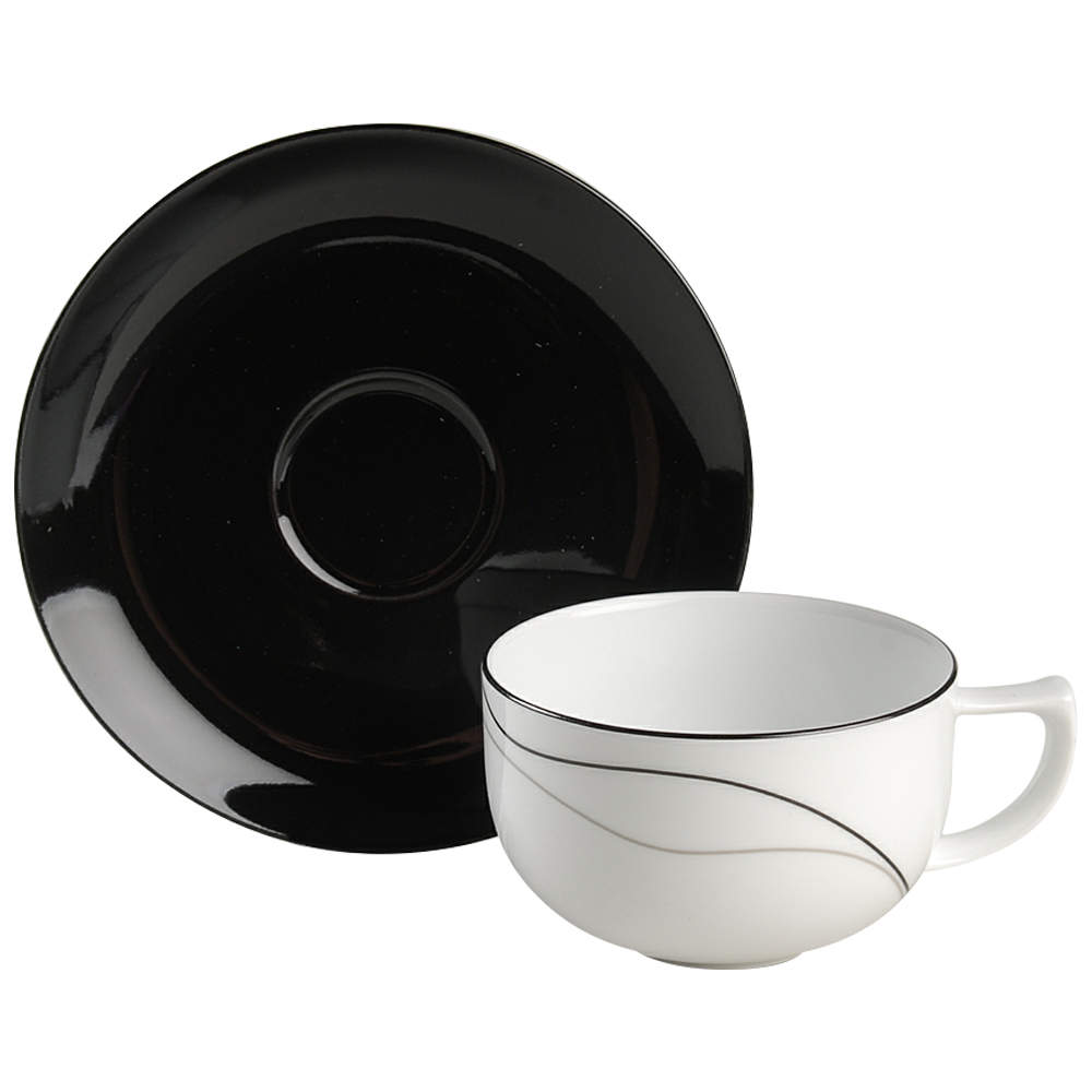 Threads Flat Cup & Saucer Set by Mikasa-1
