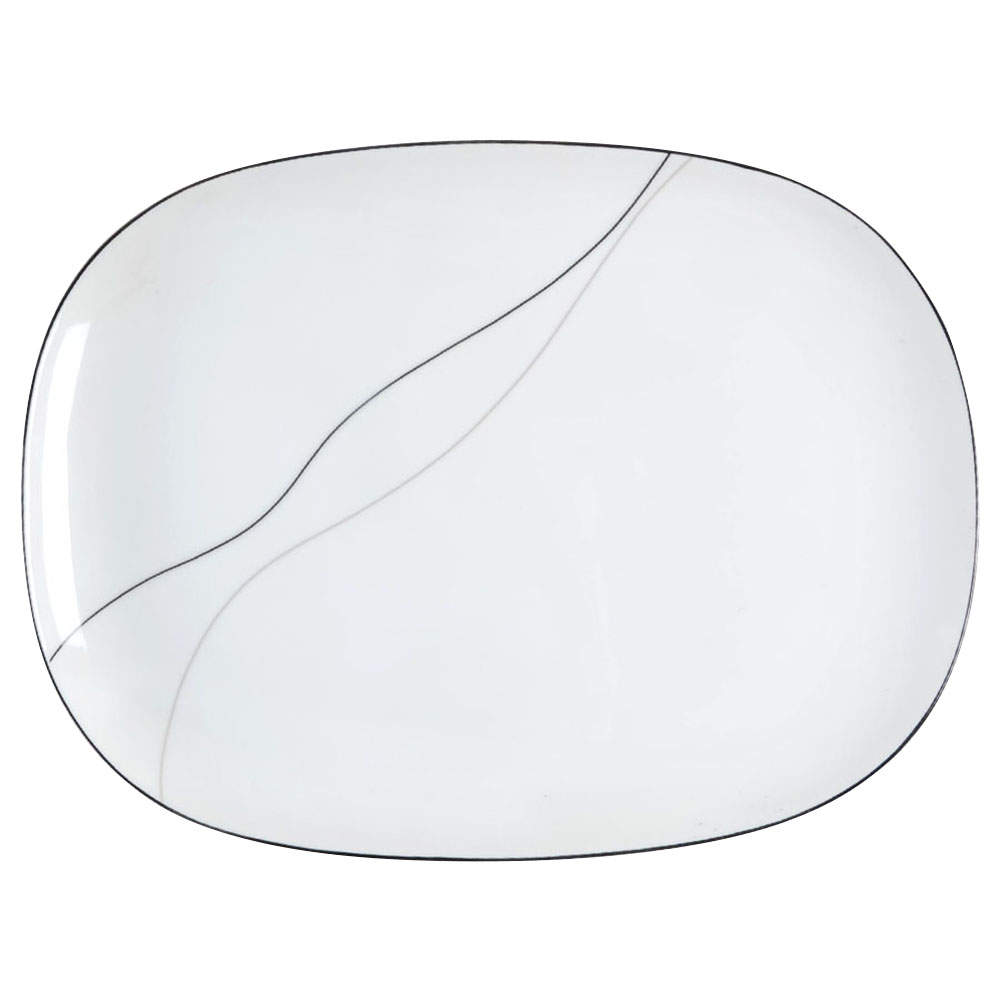 Threads 13" Oval Serving Platter by Mikasa-1