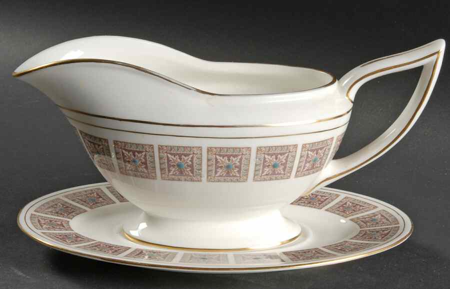 Acanthus Gravy Boat & Underplate by Minton-1