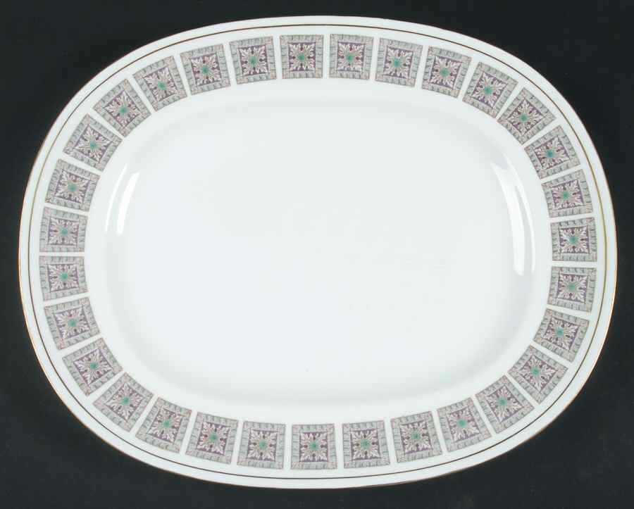 Acanthus 14" Oval Serving Platter by Minton-1