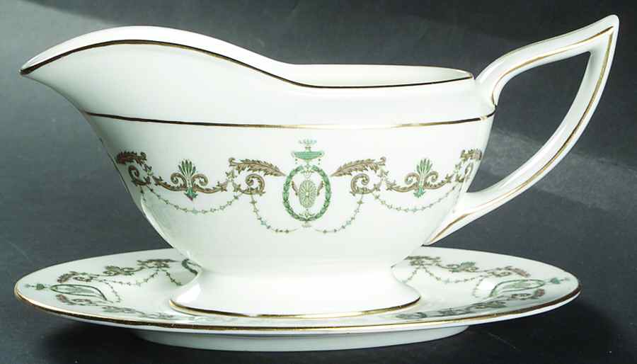 Adam Gravy Boat & Underplate by Minton-1