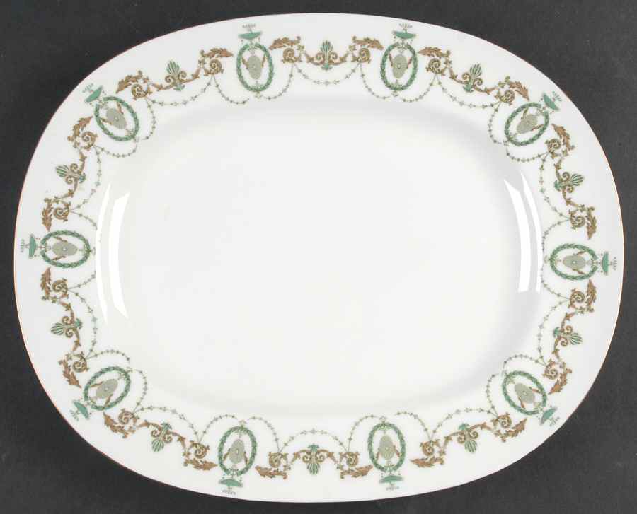 Adam 13" Oval Serving Platter by Minton-1