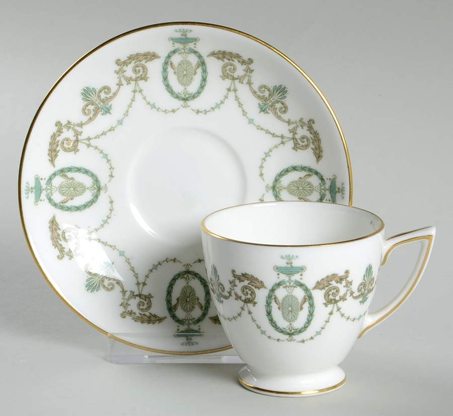 Adam Footed Demitasse Cup & Saucer Set by Minton-1