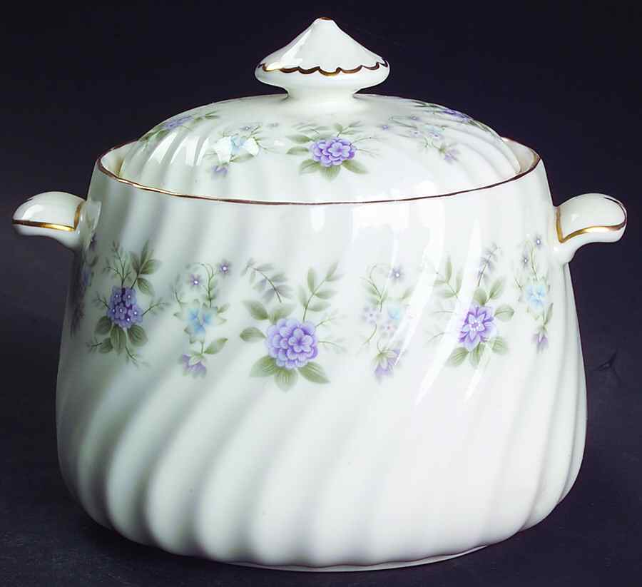 Alpine Spring Sugar Bowl & Lid by Minton-1