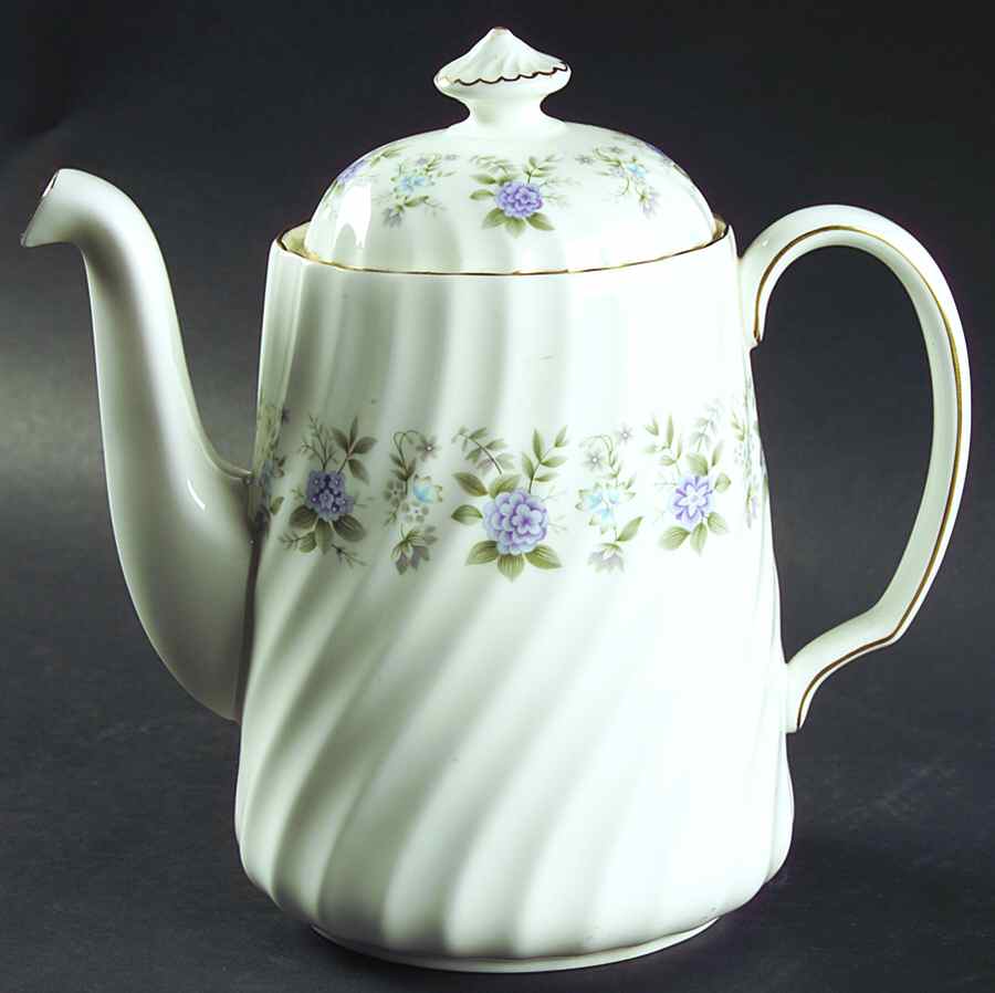 Alpine Spring Coffee Pot & Lid by Minton-1