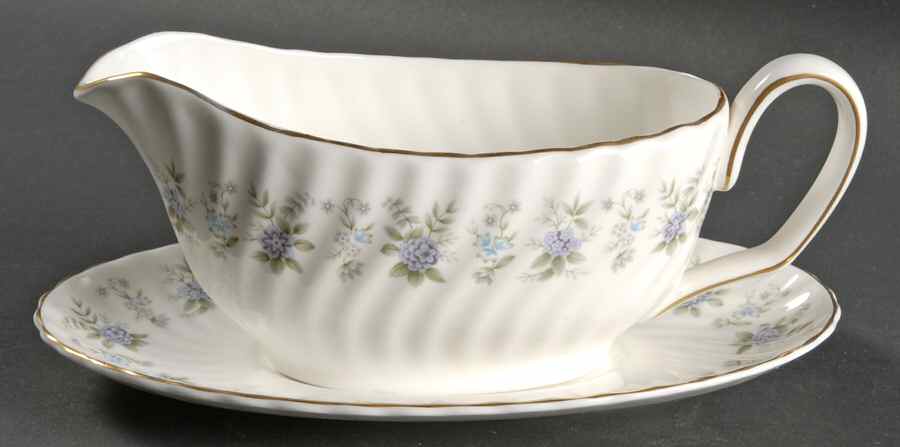 Alpine Spring Gravy Boat & Underplate by Minton-1