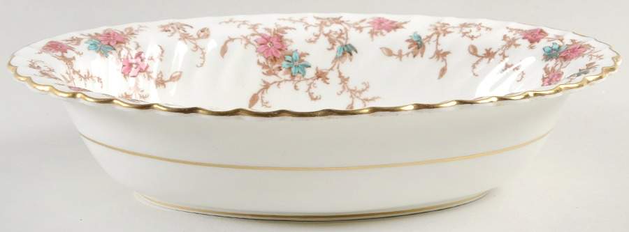 Ancestral (GLOBE BACKSTAMP) 10" Oval Vegetable Bowl by Minton-1