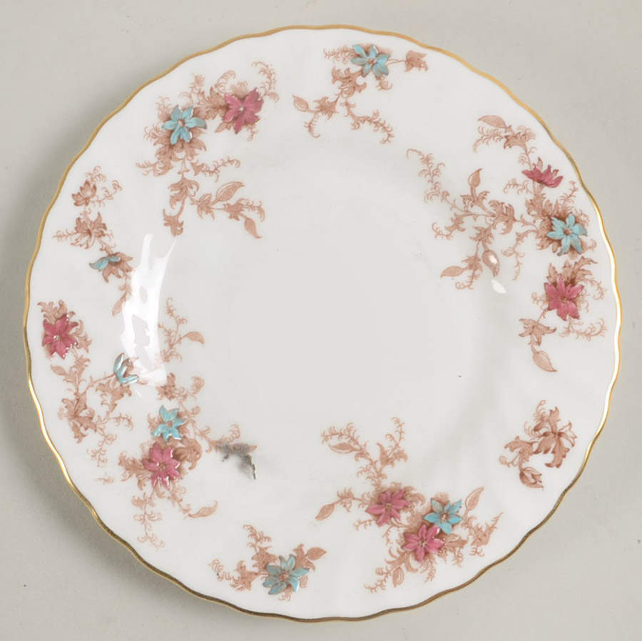 Ancestral (GLOBE BACKSTAMP) Bread & Butter Plate by Minton-1