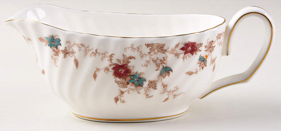 Ancestral (GLOBE BACKSTAMP) Gravy Boat by Minton-1