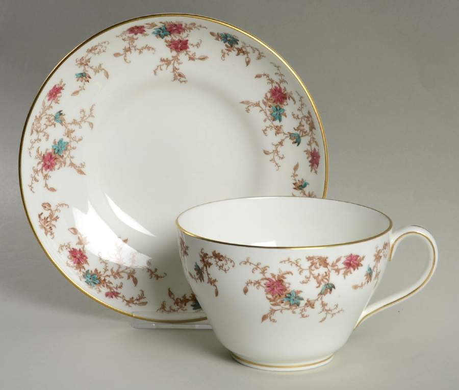Ancestral (GLOBE BACKSTAMP) Jumbo Cup & Saucer Set by Minton-1