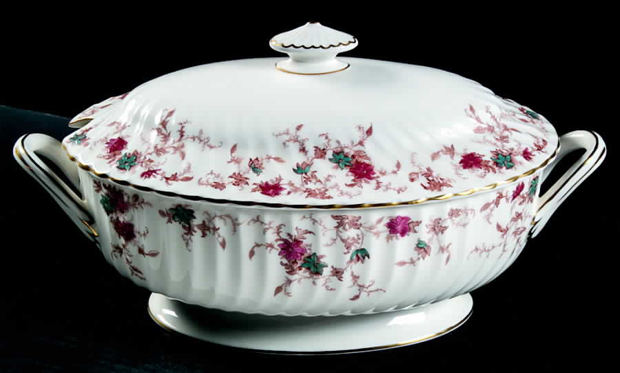 Ancestral (GLOBE BACKSTAMP) Oval Tureen & Lid by Minton-1