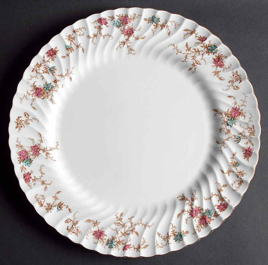 Ancestral (GLOBE BACKSTAMP) 13" Chop Plate (Round Platter) by Minton-1