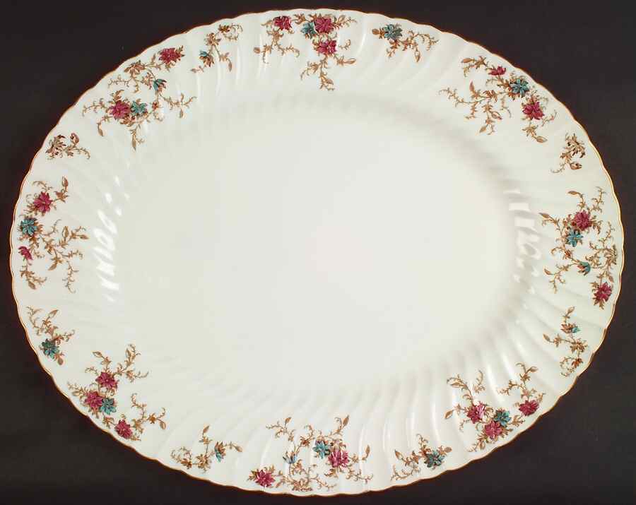 Ancestral (GLOBE BACKSTAMP) 18" Oval Serving Platter by Minton-1
